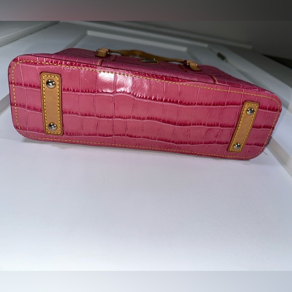 Dooney & Bourke Pink Croc-Embossed Tote Bag - Picture 6 of 12